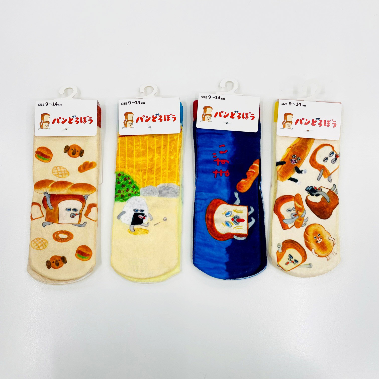 「パンどろぼう」プリントソックス ベビーサイズ：9-14cm