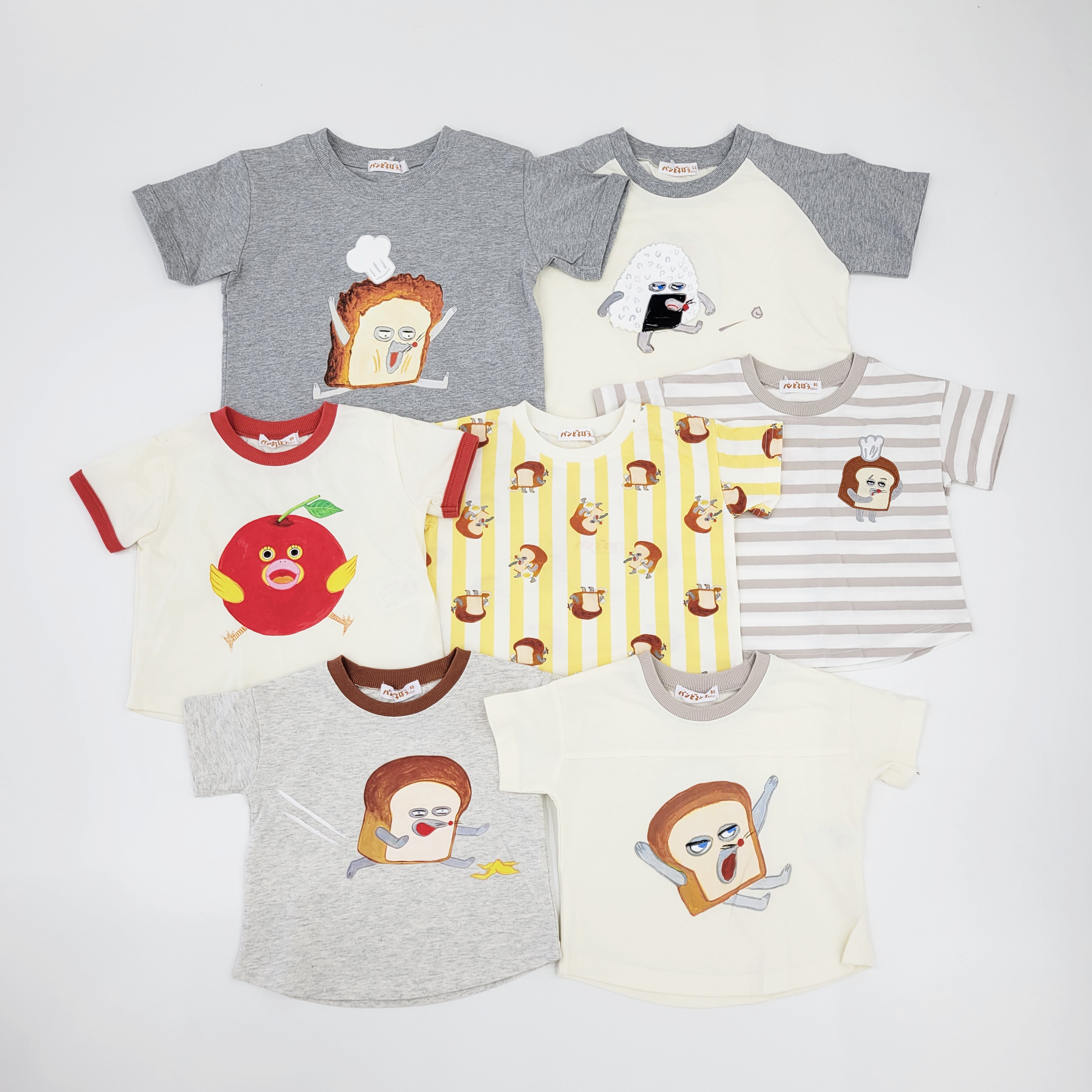 「パンどろぼう」ベビー・キッズTシャツ７種