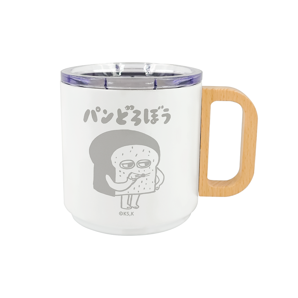 木製取っ手付きステンレスマグ